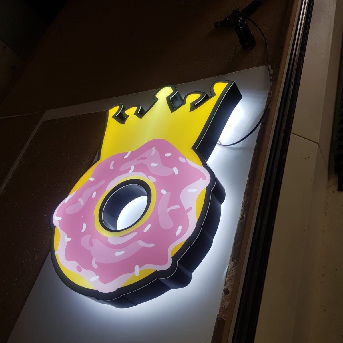 royal donut tabela çalışması uv baskı